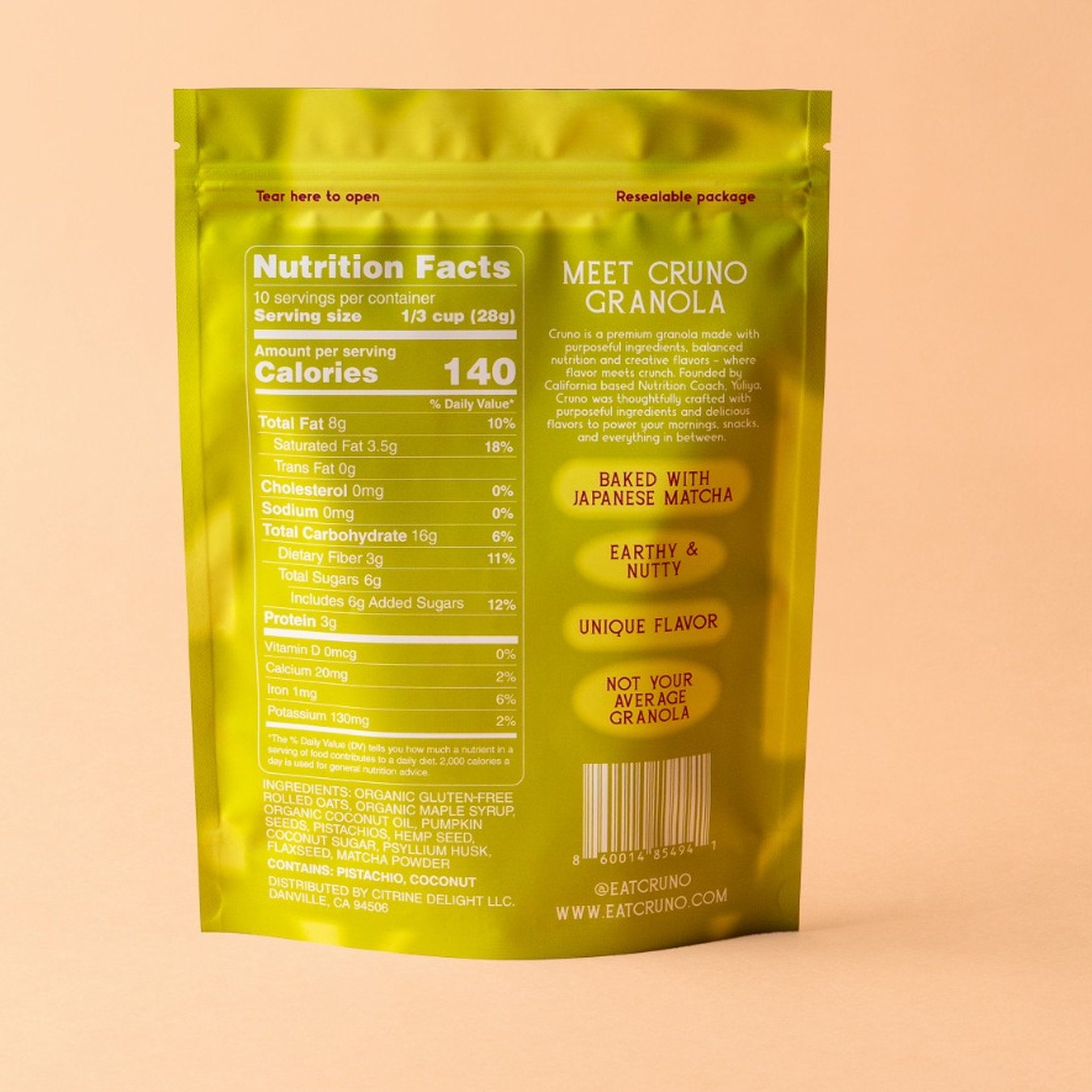 Pistachio & Matcha Granola